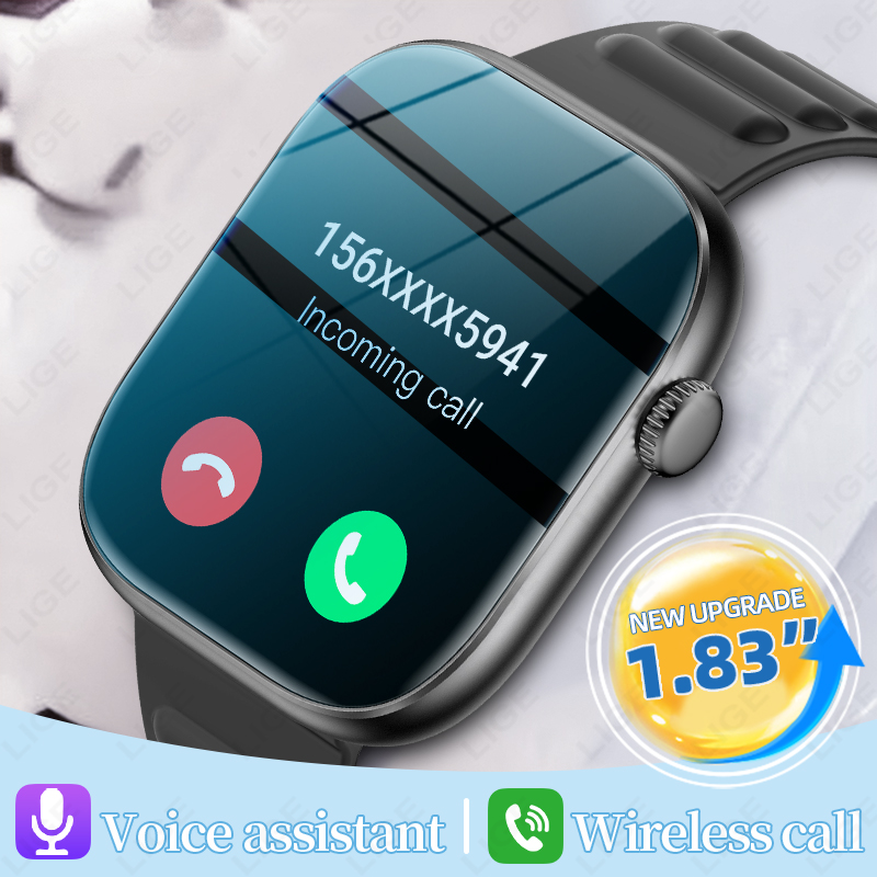 Smartwatch Custom - LIGE Smart Watch Man 1.83” HD