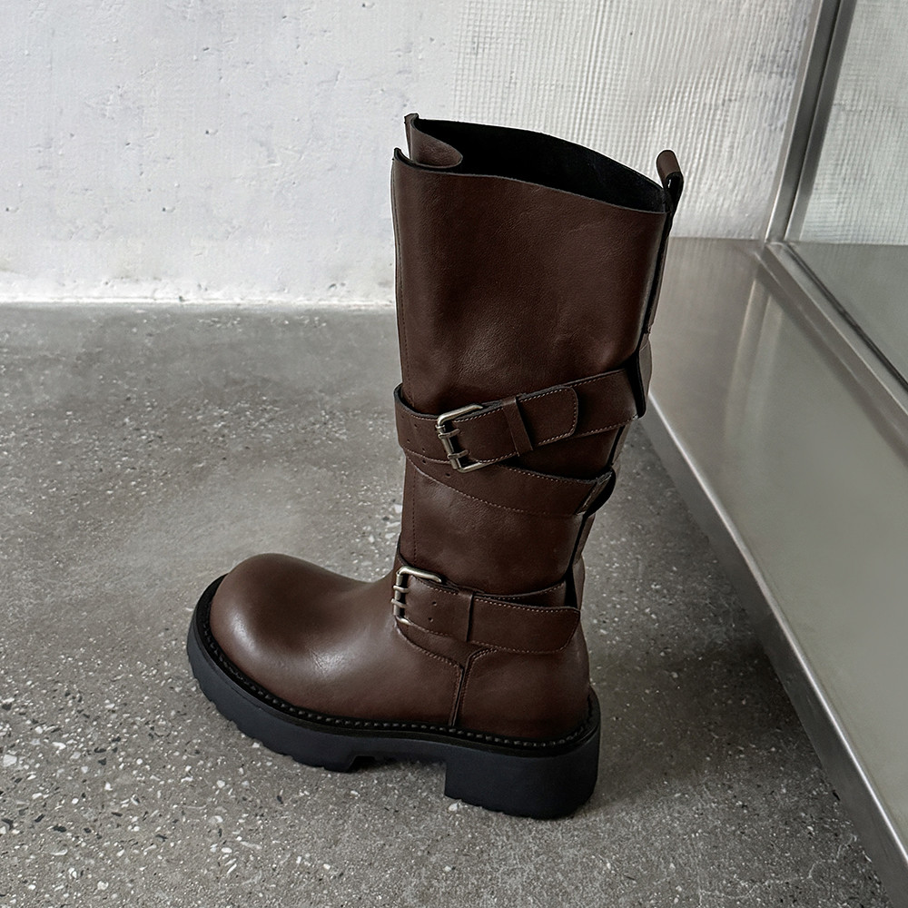 Aucegi Genuine Leather Platfor - Leather Classic Strap 评论和价格