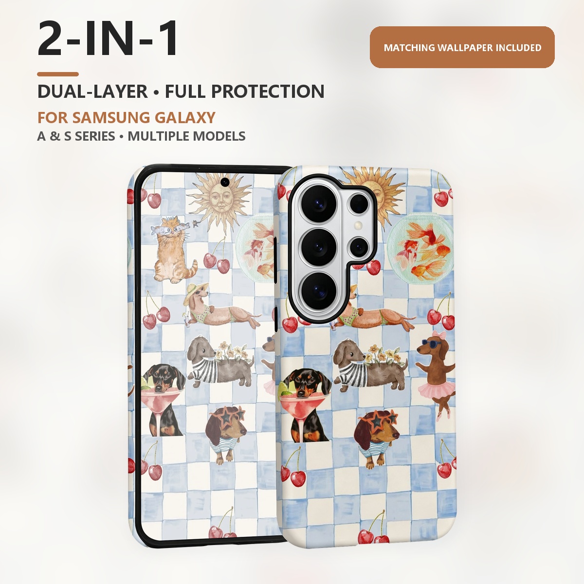 Funny Dogs Summer 2-in-1 Dual- - Samsung Galaxy S24 评论和价格