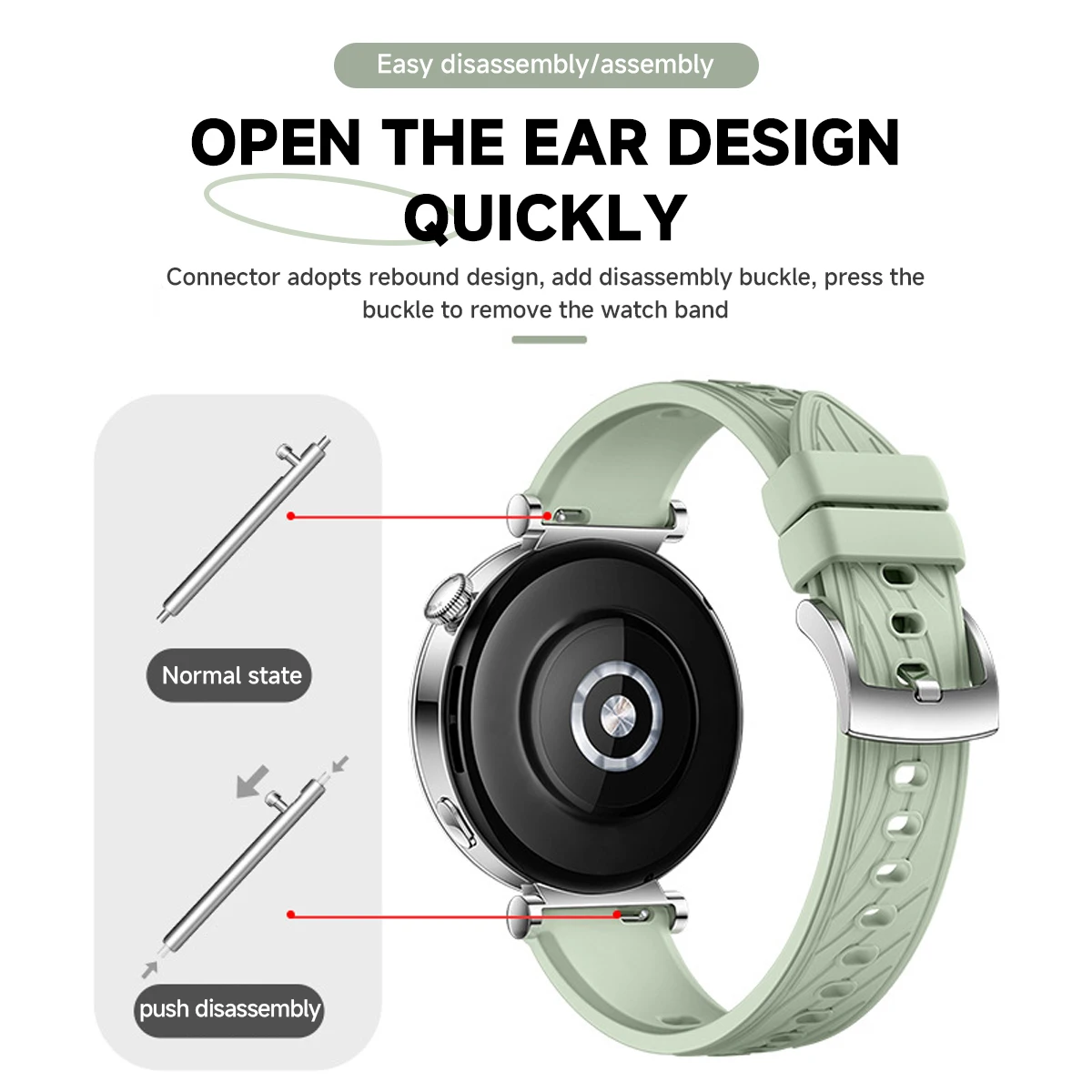 18mm Silicone Strap For Huawei - Titan Smartwatch Accessories 评论和价格