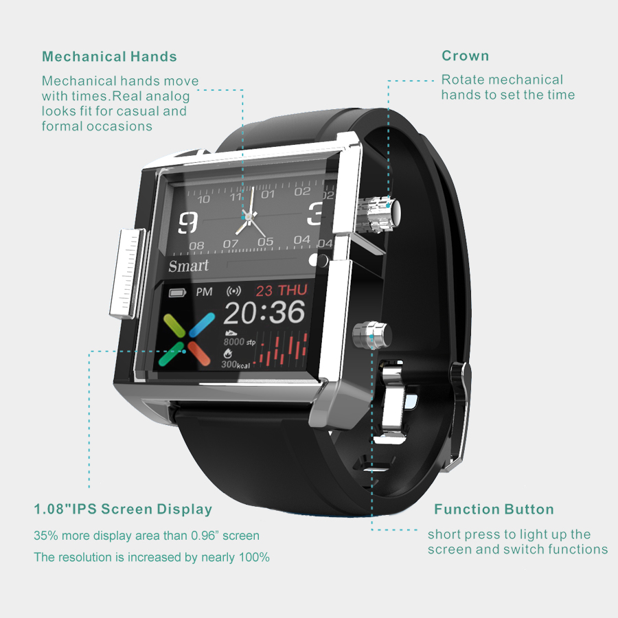 T9 Hybrid Smartwatch Heart Rat - Smartwatch Custom 评论和价格